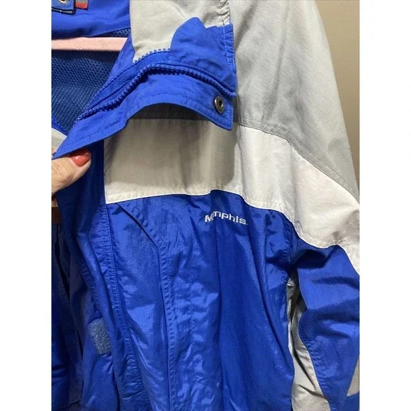 Univ Memphis Tigers Windbreaker Jacket Lined Full Zip Vintage Retro Pro Player L